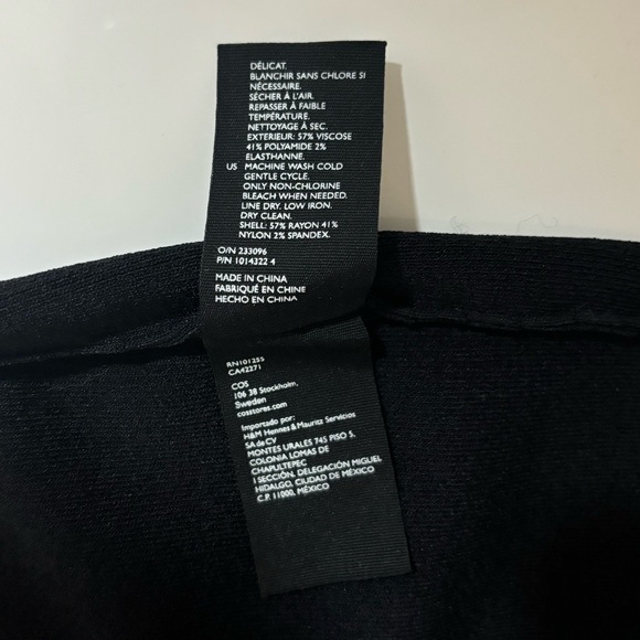 Cos Black Stretch Mini Skirt (new without tags) - Picture 6 of 7